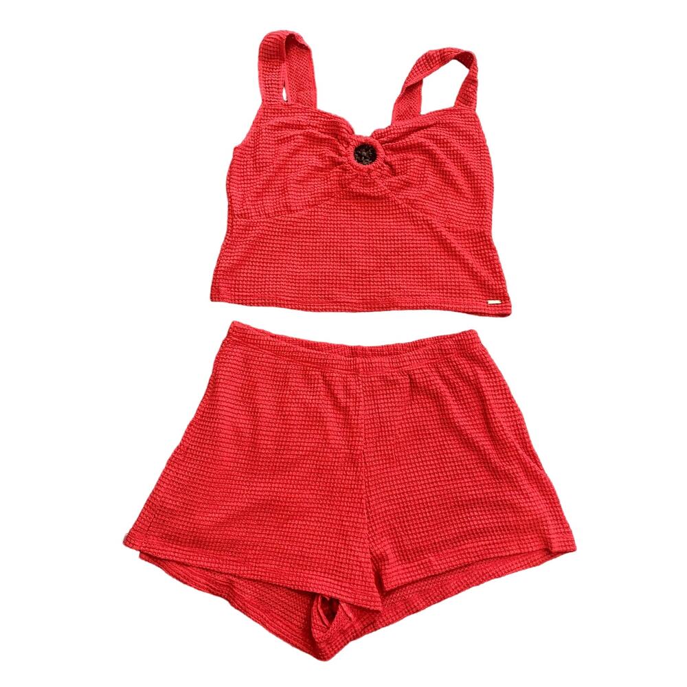 Adore Me Sandra Tank and Short Set in Red, Size 2X